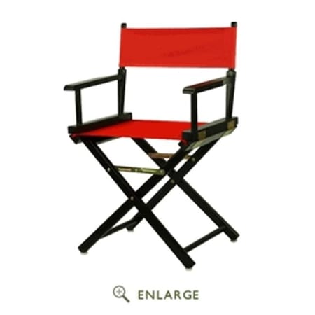 Casual Home Casual Home 200-02-021-11 18 in. Directors Chair Black Frame with Red Canvas 200-02/021-11